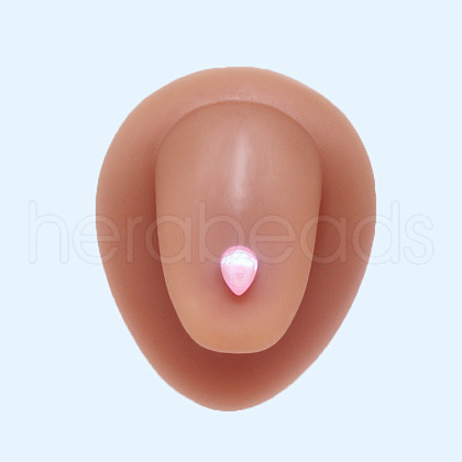 Teardrop Stainless Steel Enamel Tongue Rings for Women Men WGE00DE-06-1
