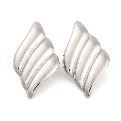 Tarnish Resistant 304 Stainless Steel Stud Earrings for Women EJEW-Z057-13P-1
