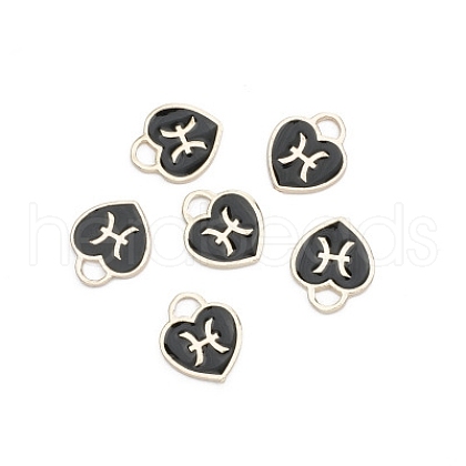 Alloy Enamel Charms with 12 Constellations ENAM-CJC0004-01E-1