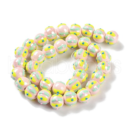 Handmade Porcelain Beads Strands PORC-L078-01E-1