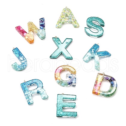 Transparent Resin Pendants RESI-XCP0002-29-1