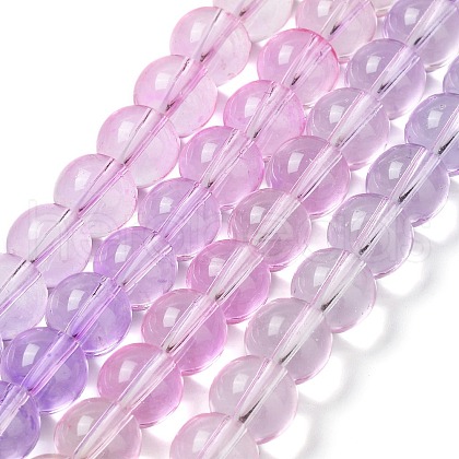 Baking Painted Transparent Glass Beads X1-DGLA-M001-10mm-02-1