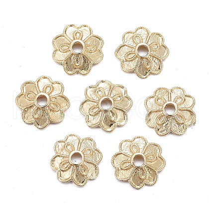 Brass Bead Caps X-KK-K244-01G-1