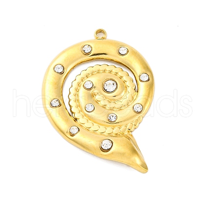 304 Stainless Steel Pendants STAS-V004-07G-02-1
