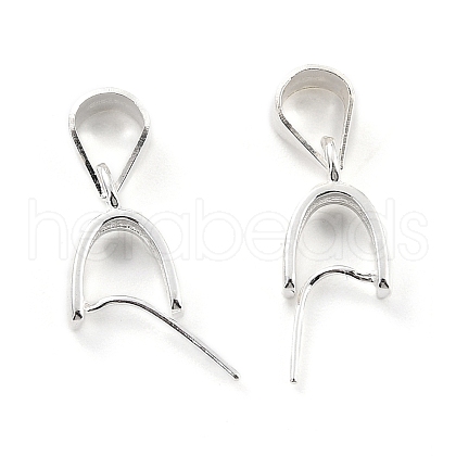 925 Sterling Silver Ice Pick Pinch Bails STER-Z001-122S-04-1