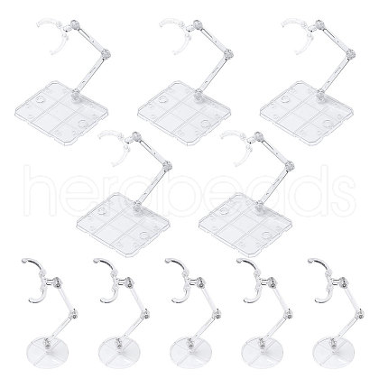 Globleland 10Pcs 2 Styles Plastic Model Assembled Action Figure Display Holders FIND-GL0001-79-1