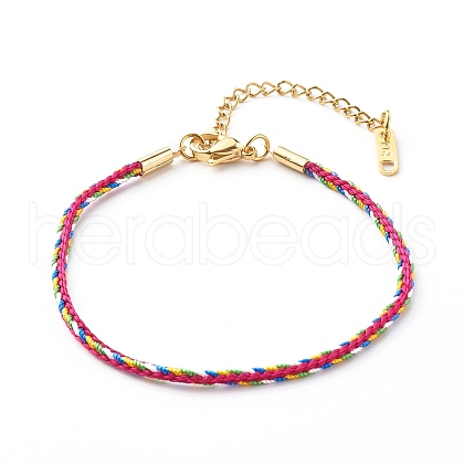 Nylon Twist Cord Bracelets BJEW-JB06479-06-1