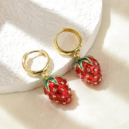Brass Hoop Earrings EJEW-S251-04A-G-1