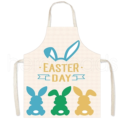 Easter Theme Polyester Sleeveless Apron PW-WG75993-08-1
