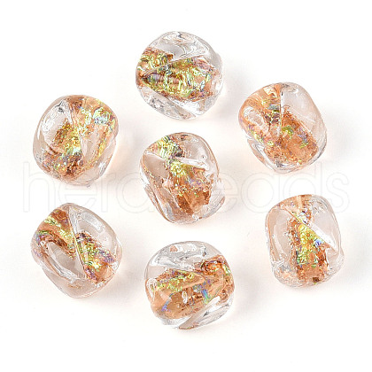 Handmade Foil Lampwork Beads FOIL-T007-02B-1