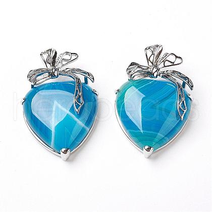 Natural Agate Pendants KK-P103-A01-1