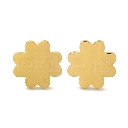 Ion Plating(IP) 304 Stainless Steel Stud Earrings EJEW-G400-41G-1