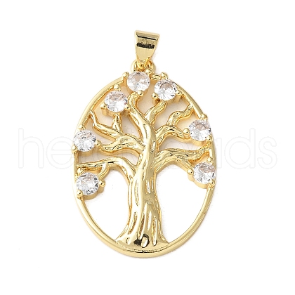 Brass Micro Pave Cubic Zirconia Pendants KK-A252-08G-1