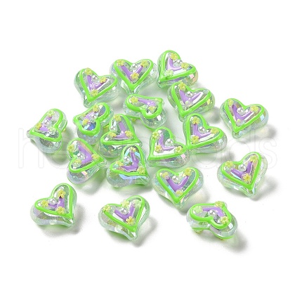 Valentine's Day Transparent Acrylic Beads ACRC-H001-02A-1