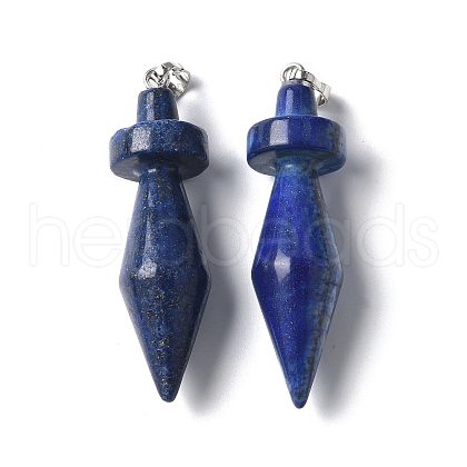 Dyed Natural Lapis Lazuli Pendants G-C187-03B-1