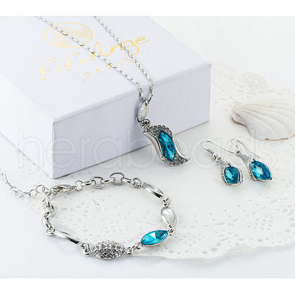 Alloy Rhinestone Jewelry Sets FS-WGB491C-02-1