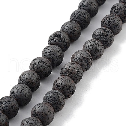Natural Lava Rock Beads Strands G-H303-C20-1