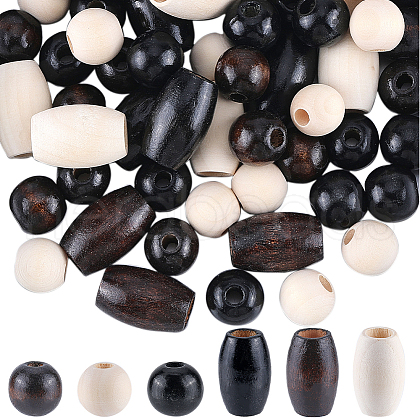 Gorgecraft 150Pcs Natural Wood Beads WOOD-GF0002-17-1