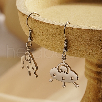 Stainless Steel Extra-Terrestrial Dangle Earrings for Women EL6717-2-1