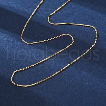 Adjustable Electroplate Brass Venetian Chain Necklaces MAK-L028-02G-1