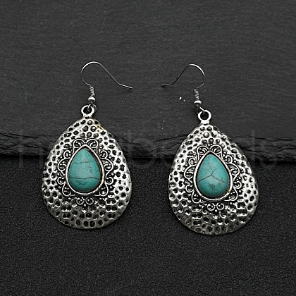 Fashion Alloy Teardrop Dangle Earrings LB2636-1