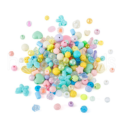  100G Transparent/Opaque Acrylic Beads MACR-TA0001-50H-1