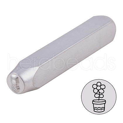 Iron Metal Stamps AJEW-BC0005-56B-1