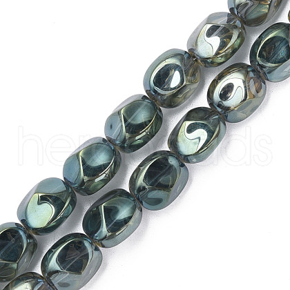 Electroplate Glass Beads Strands EGLA-N008-016-B01-1