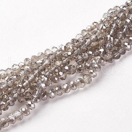 Electroplate Glass Beads Strands X-GR6MMY-01S-1