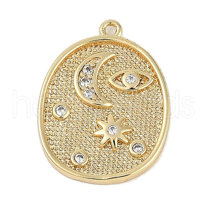 Brass Micro Pave Cubic Zirconia Pendants KK-I719-41G-1