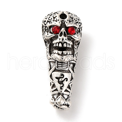 Rack Plating Tibetan Style Alloy 3 Hole Guru Beads PALLOY-F313-07AS-1