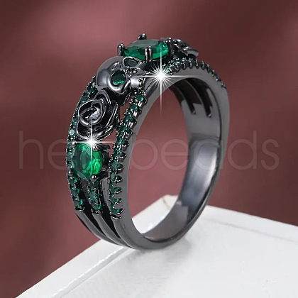 Alloy & Rhinestone Finger Rings FS-WG4F886-12-1