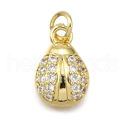 Brass Micro Pave Cubic Zirconia Pendants KK-Z100-04G-1