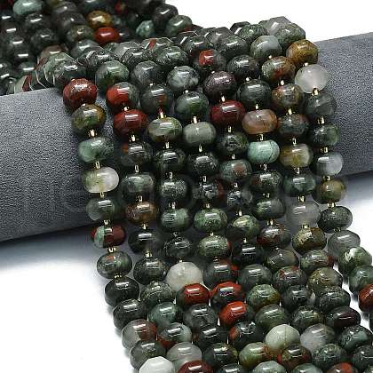 Natural African Bloodstone Beads Strands G-P573-B13-01-1