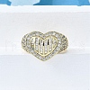 Brass Micro Pave Clear Cubic Zirconia Cuff Rings for Women RJEW-G347-01G-3