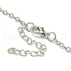 Letter A~Z Antique Silver Plated Alloy with Synthetic Turquoise Pendant Necklaces NJEW-G080-01F-4