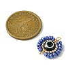 Resin with Glass Seed Beaded Connector Charms PALLOY-MZ00302-02-3
