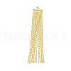 Brass Coreana Chains Tassel Pendants KK-P227-10G-1