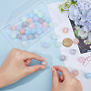 SUNNYCLUE 48pcs 6 colors Opaque Acrylic Beads OACR-SC0001-80-3