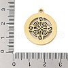 Preserved Fresh Flower 304 Stainless Steel Rhinestone Pendants STAS-S139-01G-08-3