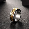 Fashionable 316L Titanium Steel Wide Band Rings RJEW-BB07214-10-4