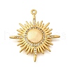 Brass Micro Pave Clear Cubic Zirconia Pendants KK-U065-10G-1