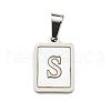 304 Stainless Steel Pave Natural White Shell Pendants STAS-S130-03P-S-1