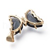 Brass Micro Pave Clear Cubic Zirconia Pendants ZIRC-P079-D01-M-3