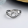 Cross 925 Sterling Silver Adjustable Finger Rings for Women FS-WG7B509-01-2