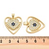 Brass Pave Cubic Zirconia Pendants KK-U009-04B-G-3