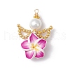 Seed Glass & Polymer Clay Pendants PALLOY-MZ00677-2