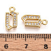 Brass Micro Pave Cubic Zirconia Charms KK-N261-104B-G-3