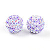 Stripe Pattern Resin AB Rhinestone Round Beads RESI-S313-18x20-16-1