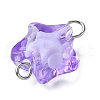 7Pcs 7 Colors Star Transparent Acrylic Connector Charms PALLOY-JF03378-4